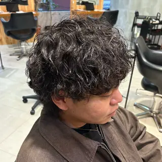 メンズ KUMA🧸インナー /メンズパーマのヘアスタイル