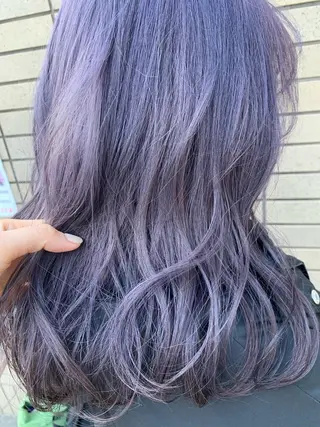 セミロング カラー hub hair レイヤー/透明感のヘアスタイル