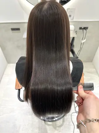 セミロング カラー 銀座No.1髪質改善 縮毛矯正/本木のヘアスタイル