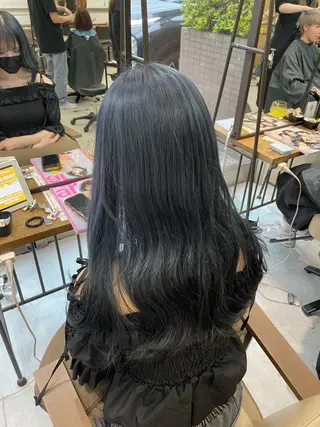ミディアム カラー デザインカラー/新百 合ヶ丘/ブリーチのヘアスタイル