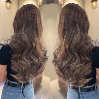 ロング バレイヤージュ ボブ🌈ナツヤのヘアスタイル