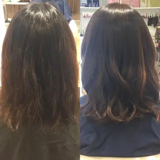 ミディアム カラー 菊池 栄里奈のヘアスタイル