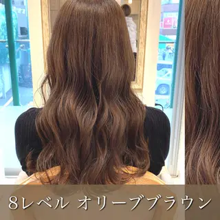 セミロング カラー モテ前髪 タゴメ シンヤのヘアスタイル