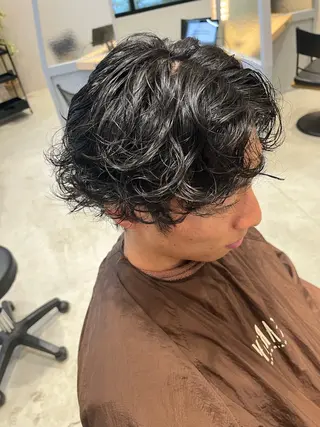 パーマ メンズ 福島 果音のヘアスタイル