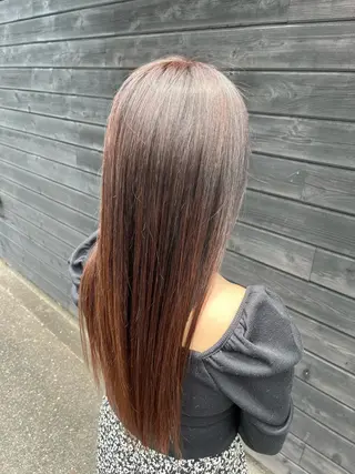 ロング カラー 福田 成美のヘアスタイル