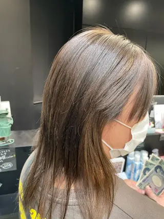 ミディアム カラー メンズモデル板橋 島田依杏のヘアスタイル