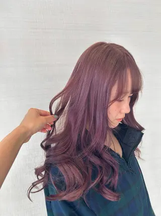 ロング カラー 大城 かえでのヘアスタイル