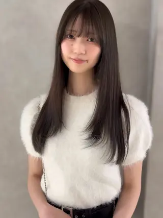 ロング カラー 盛れる顔まわり✨🎀 レイヤー別所好葉のヘアスタイル