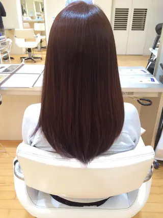 ミディアム セミロング カラー タジマ ヤスヒサのヘアスタイル