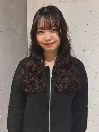 ロング カラー パーマ Juna✂️ レイヤー / ボブのヘアスタイル