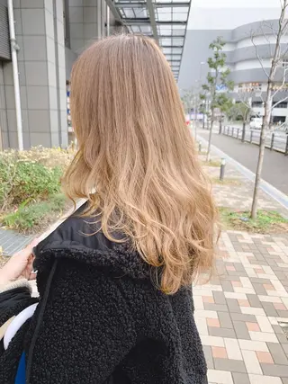 セミロング レイヤー×縮毛矯正 深見 拓のヘアスタイル