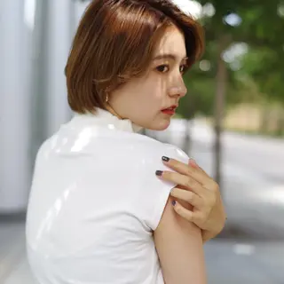 ミディアム カラー パーマ ヘアアレンジ メンズ キッズ ネイル マツエク・マツパ 藤井 仁紀のヘアスタイル