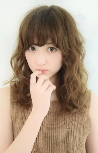 セミロング カラー パーマ ヘアアレンジ メンズ キッズ ネイル マツエク・マツパ EnBlesS西宮 マンツーマン神道有基のヘアスタイル