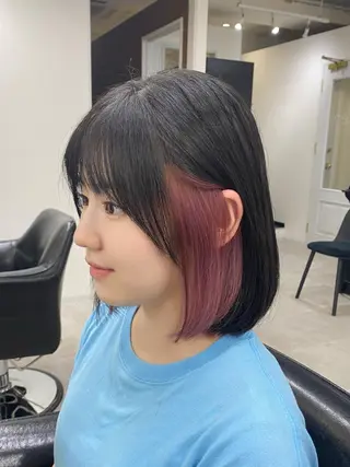 ミディアム カラー ボブ✨レイヤー✨ keitaのヘアスタイル