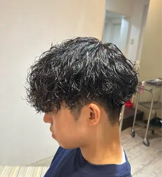 パーマ メンズ 梅田マンツーマン メンズ特化美容師のヘアスタイル