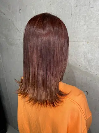 セミロング カラー 日野 めぐみのヘアスタイル