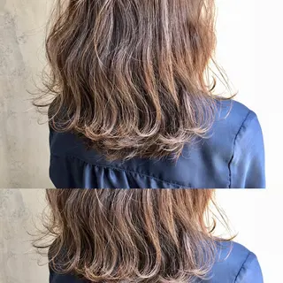 ミディアム カラー ツキノキ ミナのヘアスタイル