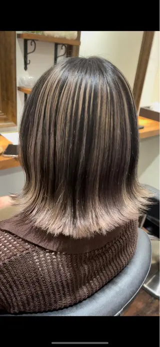 セミロング カラー 渡部翔【蕨】髪質改善 ➕透明感カラー✨のヘアスタイル