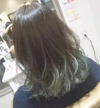 ミディアム カラー パーマ ヘアアレンジ 韓国♡ハイライト ♡YURIのヘアスタイル