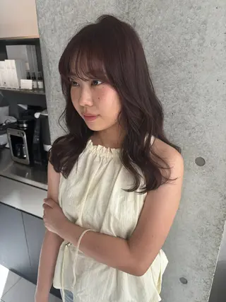 セミロング カラー Miyu🎀レイヤー ／透明感カラー🪽のヘアスタイル