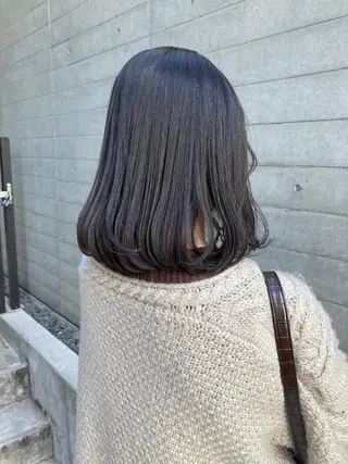 ミディアム ✨色持ちの良い艶 カラー✨蟹江真世のヘアスタイル