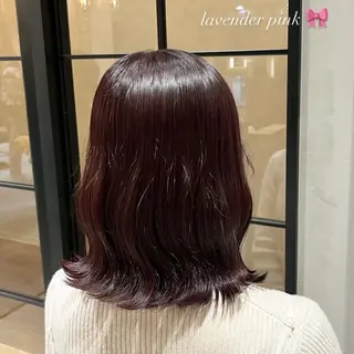 ミディアム カラー 𝒎𝒐𝒆🩰 名駅/ヘアメ/暖色♡のヘアスタイル