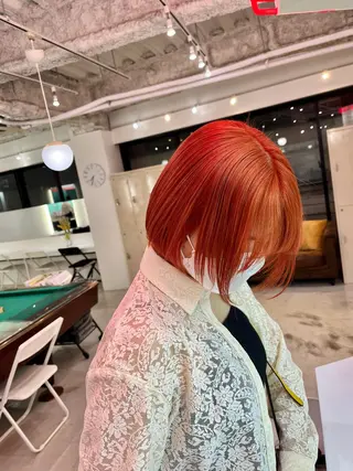 ミディアム カラー ヘアアレンジ ハイトーンを育てる ブリーチカラー/牧原のヘアスタイル