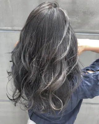 セミロング カラー 北間 寛哉のヘアスタイル