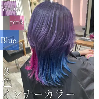 ロング カラー 艶カラー/インナー /グラデ/大西小百合のヘアスタイル