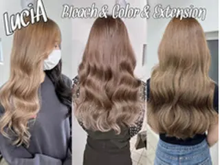 ロング カラー LuciA エクステカラーのヘアスタイル
