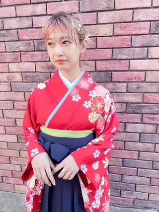 ミディアム ヘアアレンジ ✨カラー支持No.1 🧸ワキ カナコ🧸のヘアスタイル