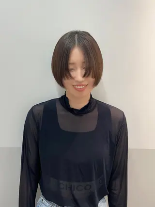 ショート 似合わせレイヤー/ 美髪縮毛矯正/ミナエのヘアスタイル