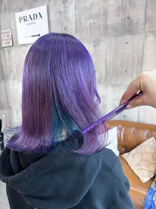 セミロング カラー SHURI❤️🔥 中/韓mix ♡のヘアスタイル