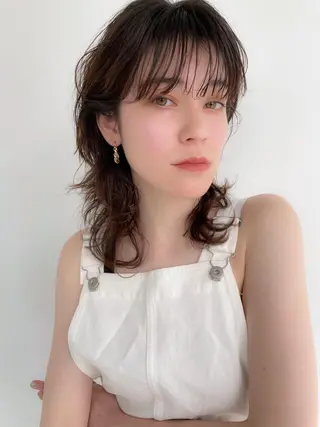 ミディアム カラー パーマ 💖美髪矯正💖 辻未侑のヘアスタイル