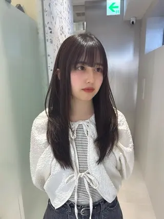 セミロング カラー 矢野 晃平のヘアスタイル