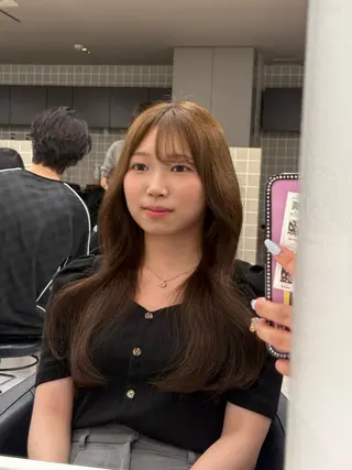 カラー 透明感ベージュ🤎 ナチュラルレイヤーのヘアスタイル