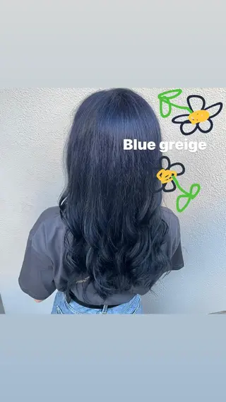 ロング カラー パーマ ヘアアレンジ メンズ キッズ ネイル マツエク・マツパ 透明感カラー・レイヤ ー🎀amika🎀のヘアスタイル