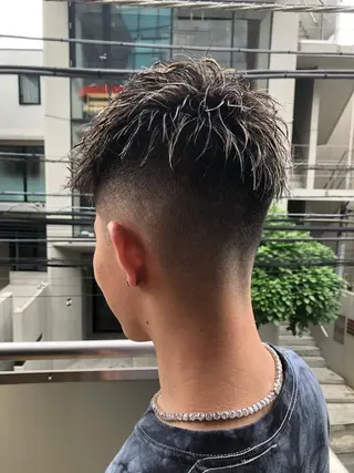 ショート カラー パーマ ヘアアレンジ メンズ 💎髪質改善特化💎 RUITOのヘアスタイル