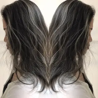 セミロング カラー ヘアアレンジ 縮毛矯正 髪質改善寺坂雄飛💐のヘアスタイル