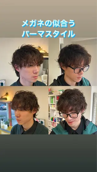 ショート カラー パーマ メンズ 横田 尚登のヘアスタイル