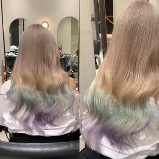 ロング カラー れい🫧 ハイトーン特化のヘアスタイル