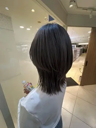 セミロング カラー 縮毛矯正/髪質改善/ 艶髪ササキナツミのヘアスタイル