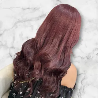 ロング カラー プルシールエクステ/ ハイトーン/ブリーチのヘアスタイル