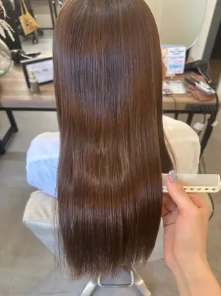 ロング 透明感/縮毛矯正 /ダブルカラー🪽のヘアスタイル