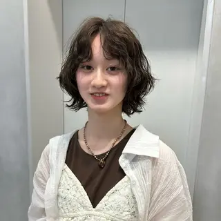 ショート パーマ 🌀渋谷ボブパーマ 🌀河野瑠太のヘアスタイル
