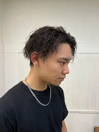 ショート カラー パーマ ヘアアレンジ メンズ 💎髪質改善特化💎 RUITOのヘアスタイル