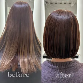 ショート ✨似合わせボブ✨ 縮毛矯正のヘアスタイル