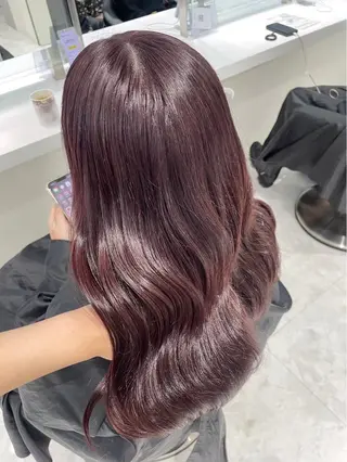 セミロング カラー うる艶ストレート♡透 明感カラー♡かずまるのヘアスタイル
