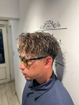 ショート カラー パーマ メンズ 💈men's💈 satoru中目黒のヘアスタイル