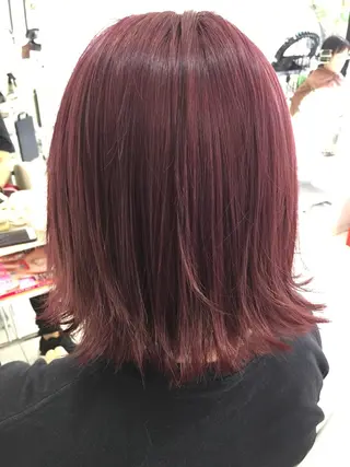 ミディアム カラー 稲荷 友美のヘアスタイル